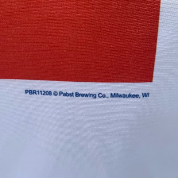 Pabst Blue Ribbon Beer Shower Curtain 💙🤍♥️ PBR Officially Licensed Promo Merch - Picture 8 of 15